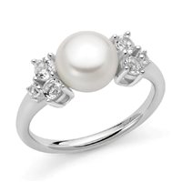 Ring Miluna Woman in Silver Perla PLI1739